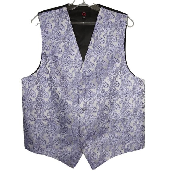 Brand Q | 3 Pc Satin Paisley Formal Vest, Tie & Hankie | Size M - Picture 1 of 11